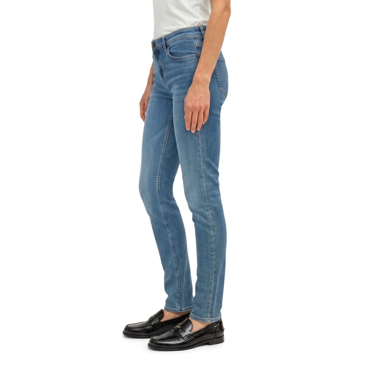 Jeans modèle Alby slim en Organic Cotton Stretch bleu, MARC O'POLO