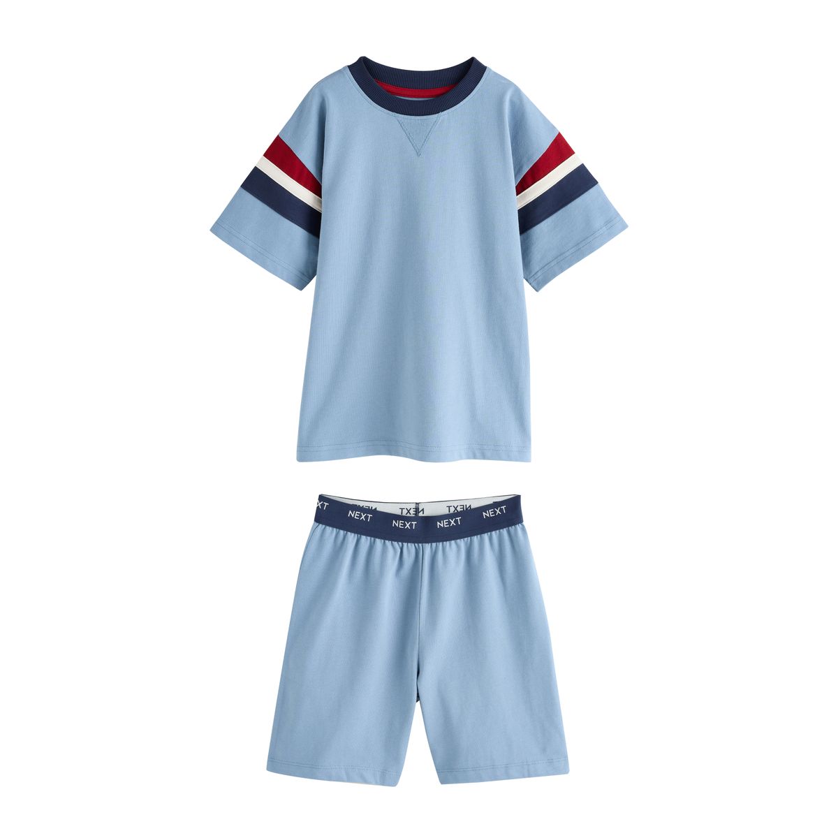 Pyjama short, lot de 3 rouge/bleu/marine, NEXT