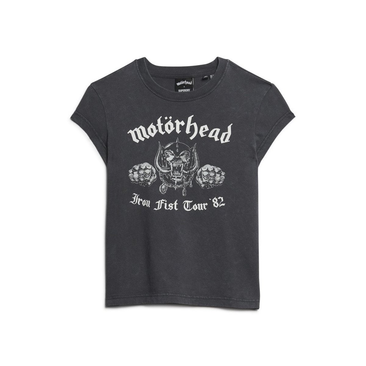 T-shirt à mancherons Motörhead x noir merch moyen, SUPERDRY