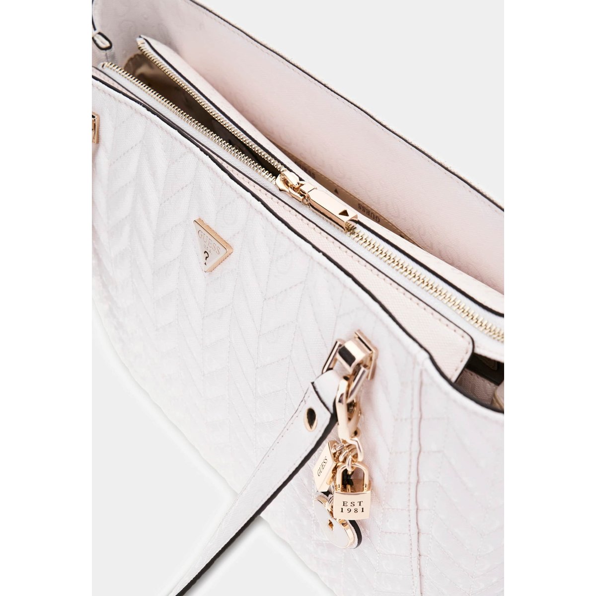 Sac Tote Stacey blanc, GUESS