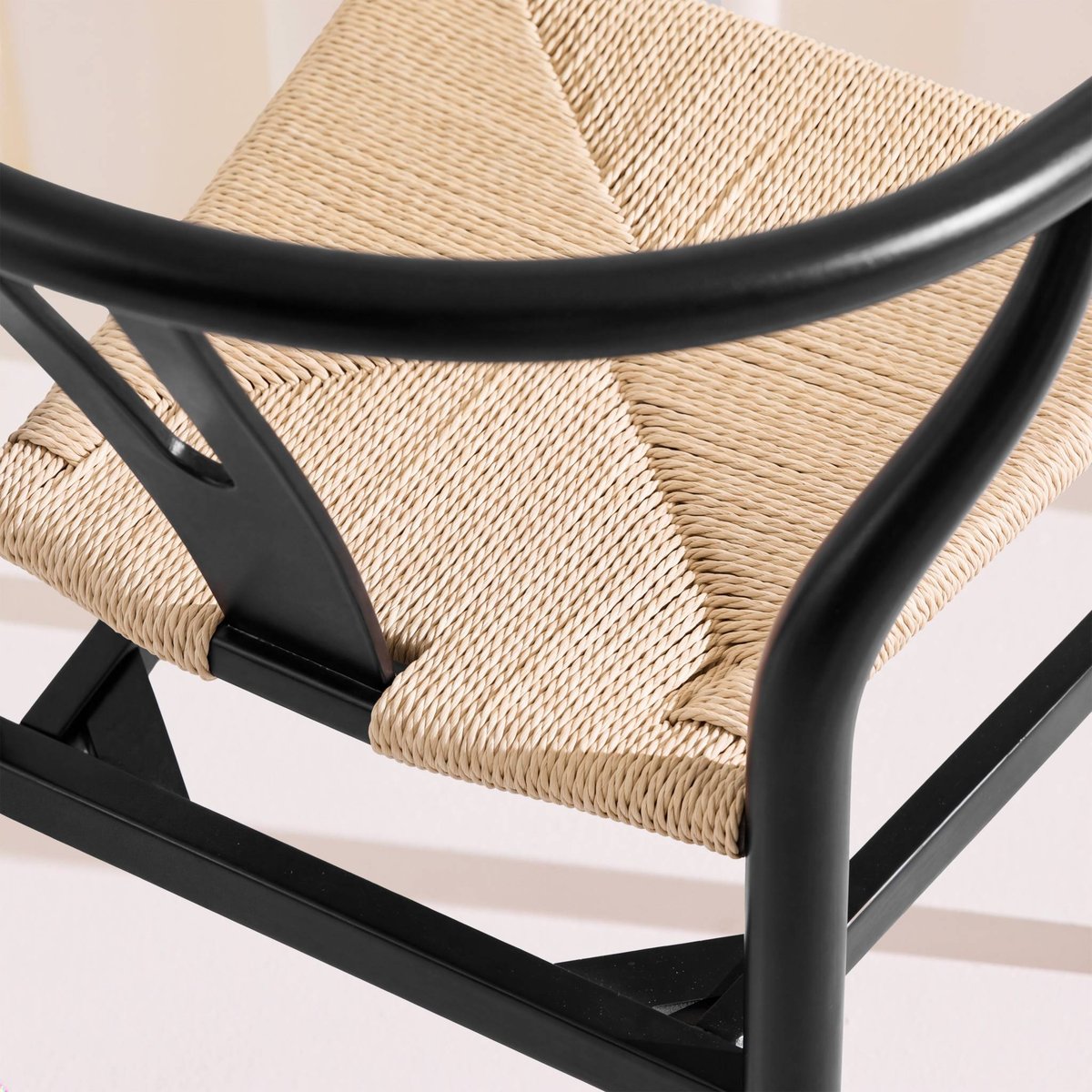 Chaise vintage bois de hêtre et cordes (lot de 2) CECILE naturel, SWEEEK