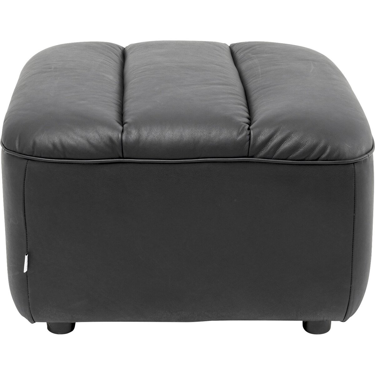 Repose-pieds en cuir, MODI noir, KARE DESIGN