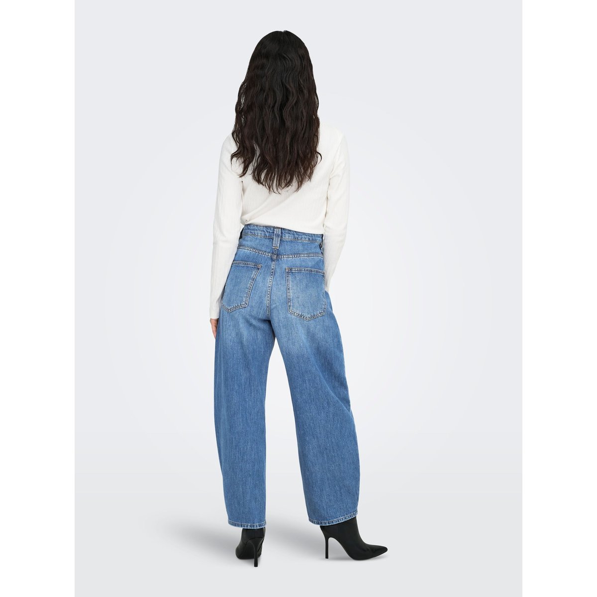Jean À Coupe Ample medium blue denim, ONLY