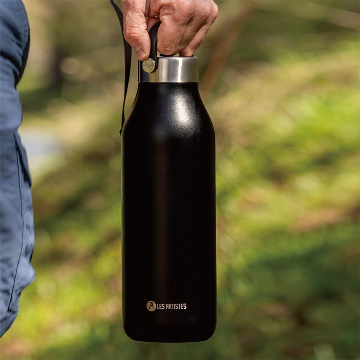 Bouteille isotherme 2.0 inox 1,5L gris, LES ARTISTES PARIS
