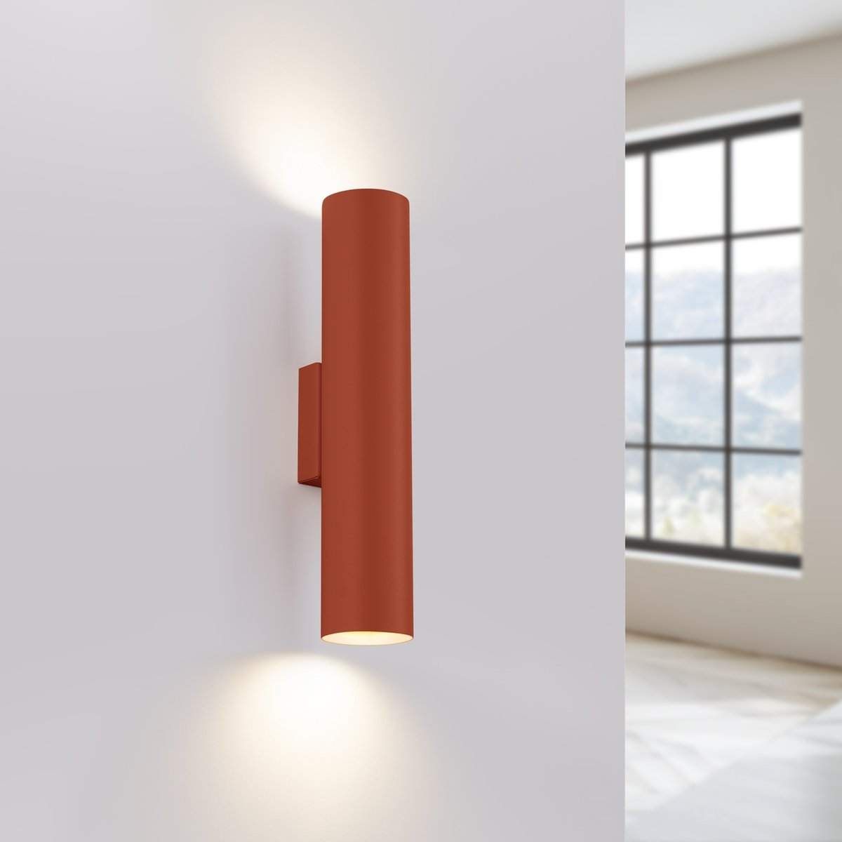Applique Acier Ocre Rouge GU10 2 Lagos rouge, EDEN