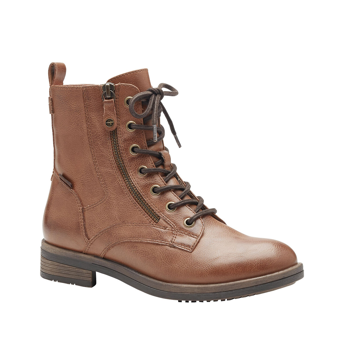 Lace-Up Ankle Boots cognac, TAMARIS