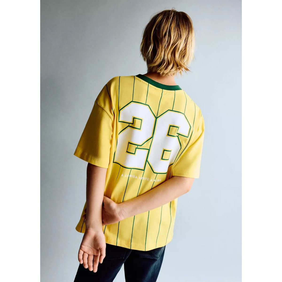 T-shirt Brésil Football jaune, MANGO KIDS
