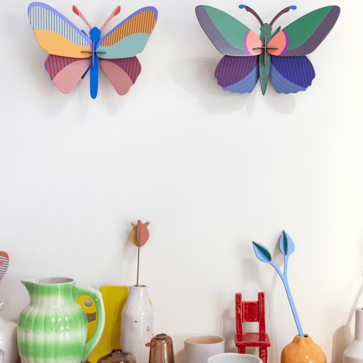 Papillon mural décoratif  Acacia multicolore, STUDIO ROOF
