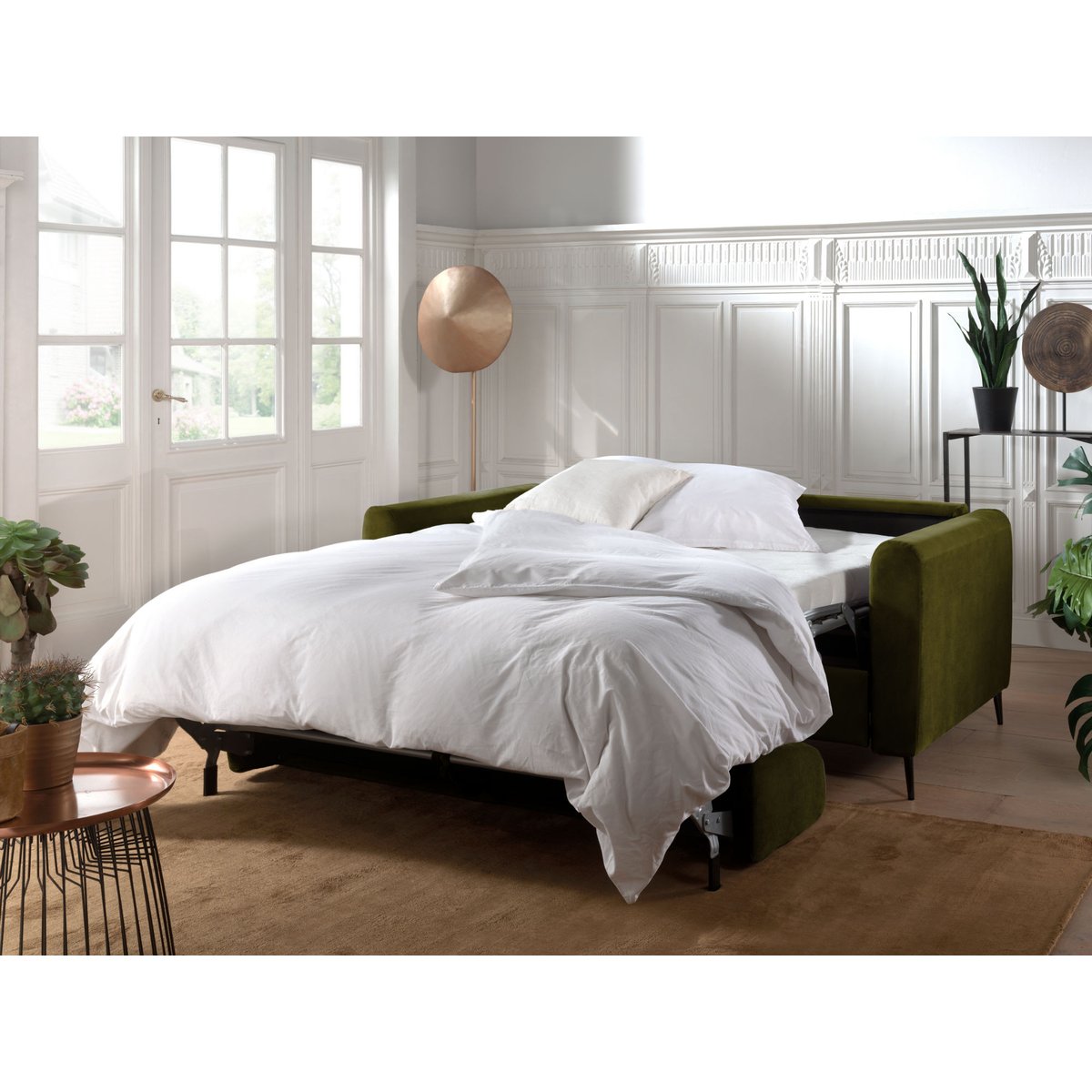 Lit - OWEN vert olive, BEST MOBILIER