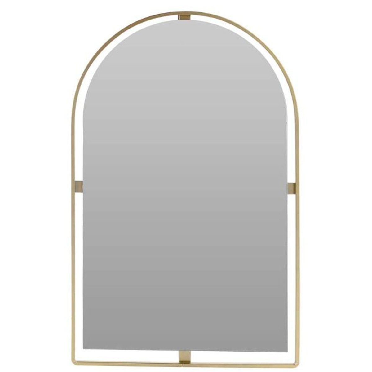 Miroir en métal doré haut arrondi 28.5x0.5x42cm doré, WADIGA