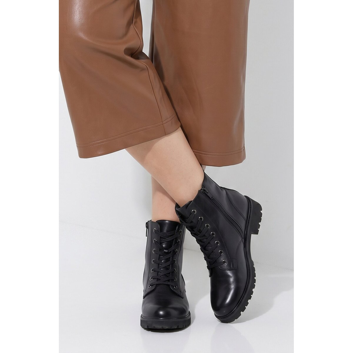 Short en similicuir brun doré, ULLA POPKEN