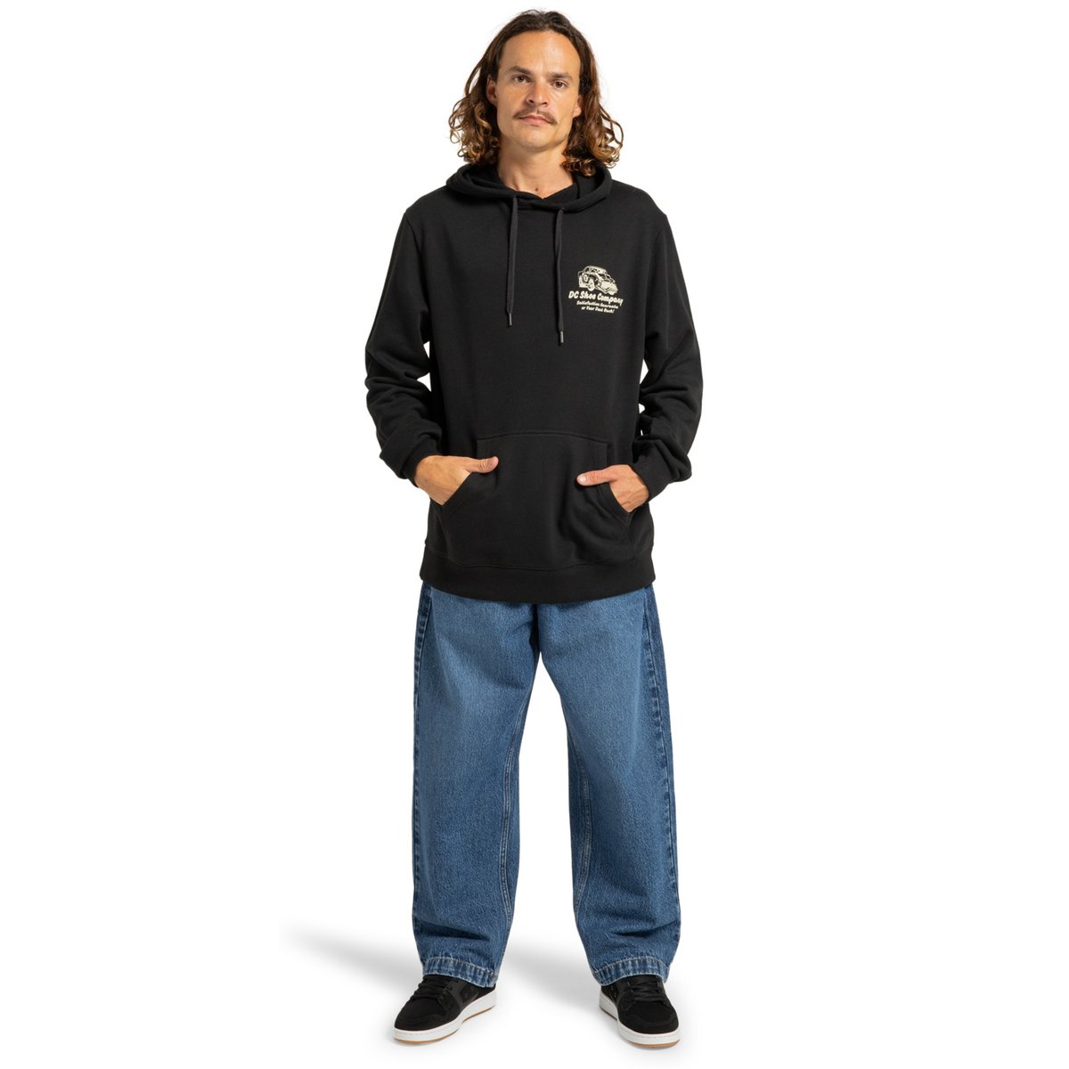 Sweat à capuche FIX UP PH. noir black, DC SHOES