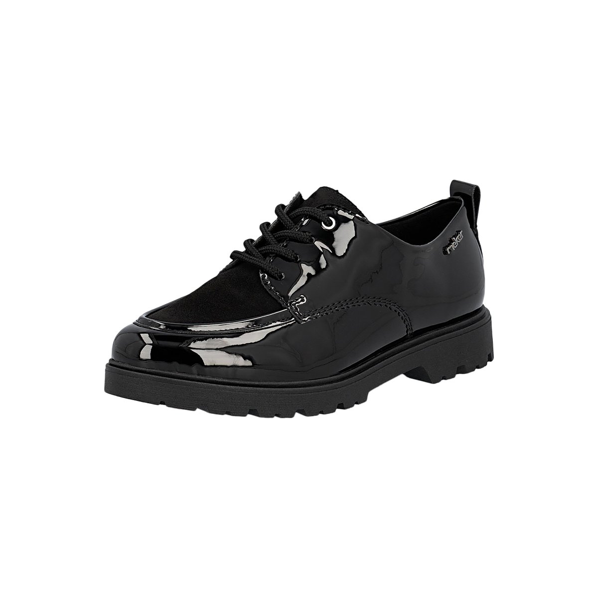 Derbies Cuir Softlack noir, RIEKER