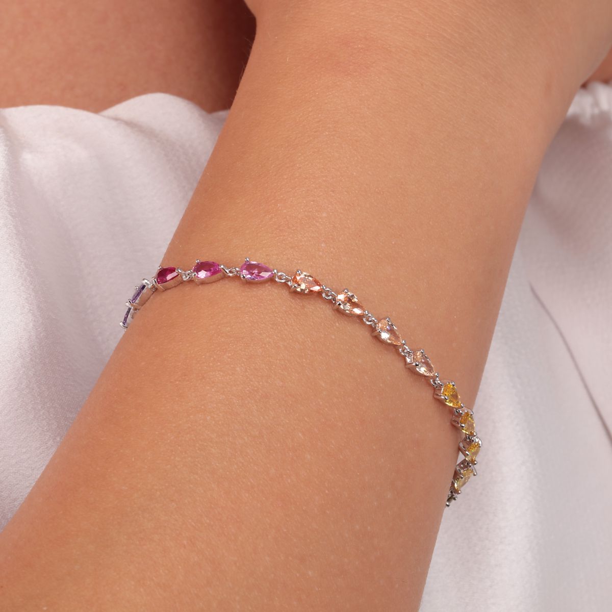 Bracelet en argent 925 AURORA multicolor, BLUESPIRIT