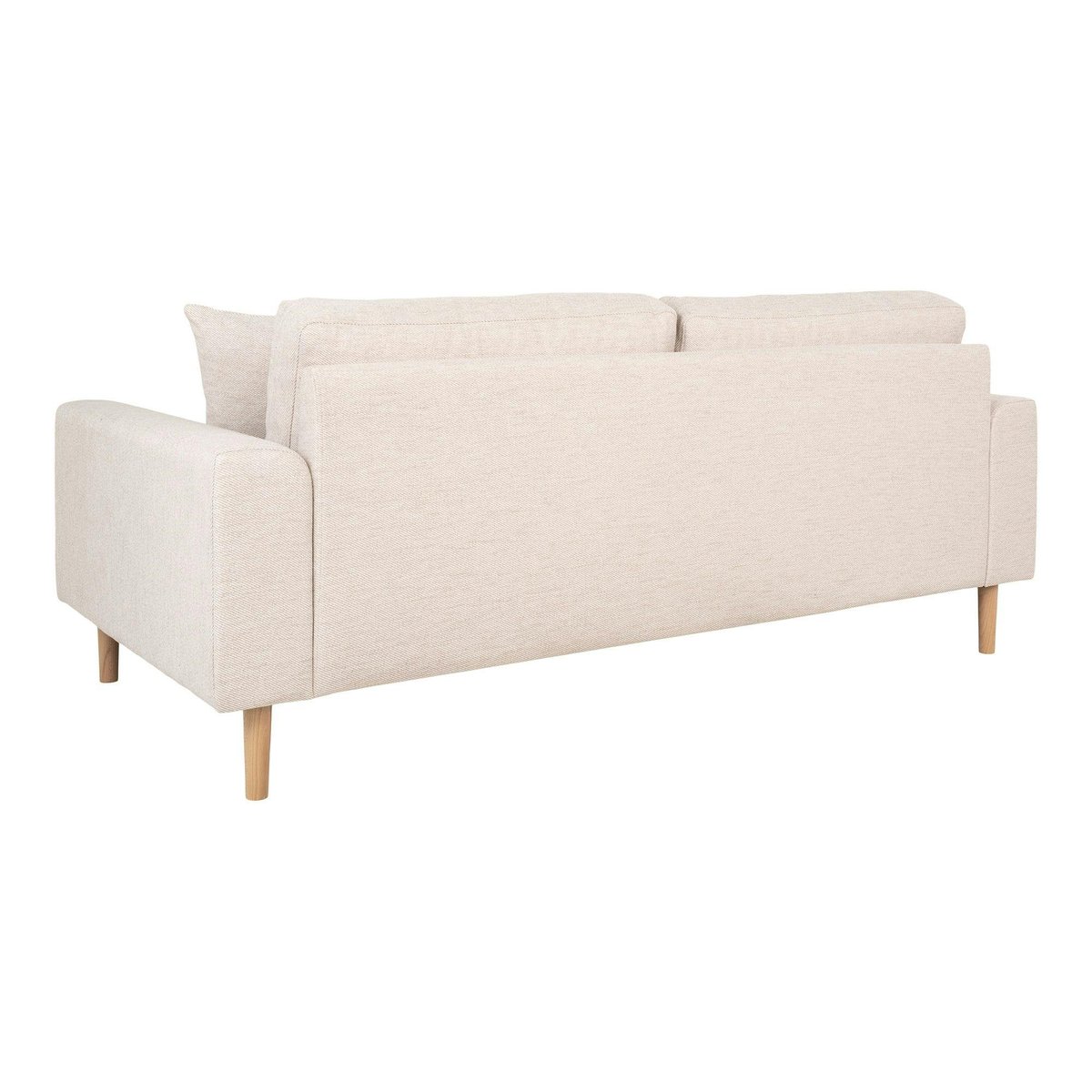 Canapé droit moderne en tissu AMSTERDAM beige sable - 2,5 places, PIER IMPORT
