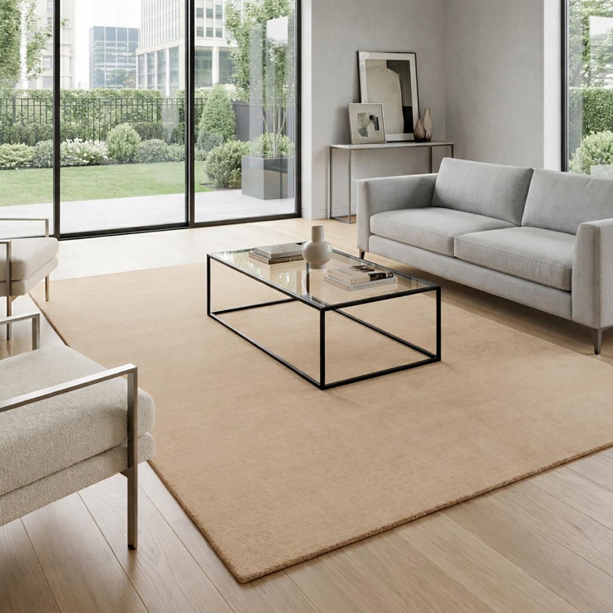 Authentique tapis d'Orient fait main en laine GABBEH B beige, UN AMOUR DE TAPIS