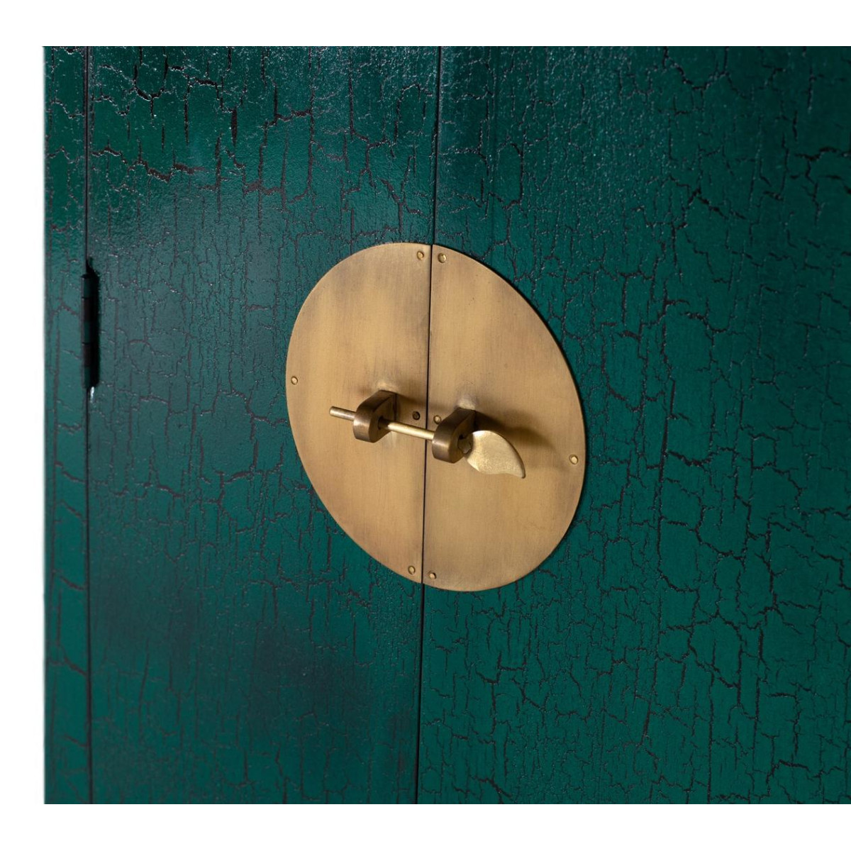 Armoire 2 portes Bois Vert vert, DECORATION D’AUTREFOIS