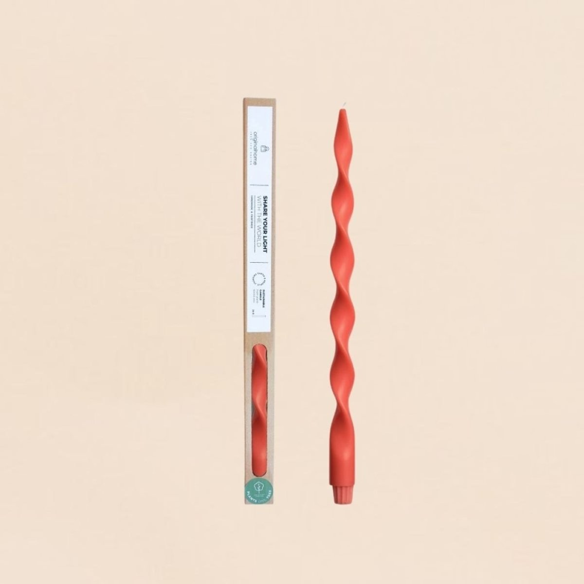 Bougie spirale 40cm rouge, ORIGINALHOME