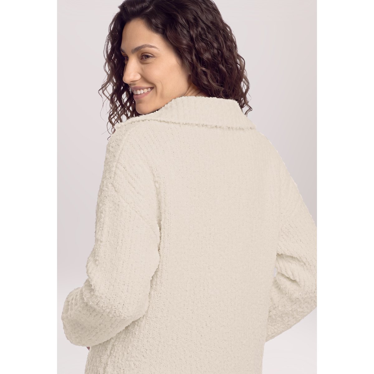 Pull-over en maille à encolure en v eggnog, CARTOON