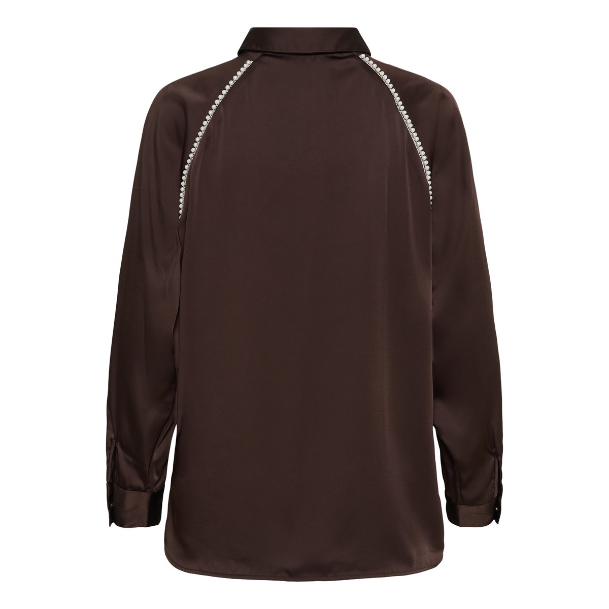 Chemise à manches longues marron coffee bean, CULTURE