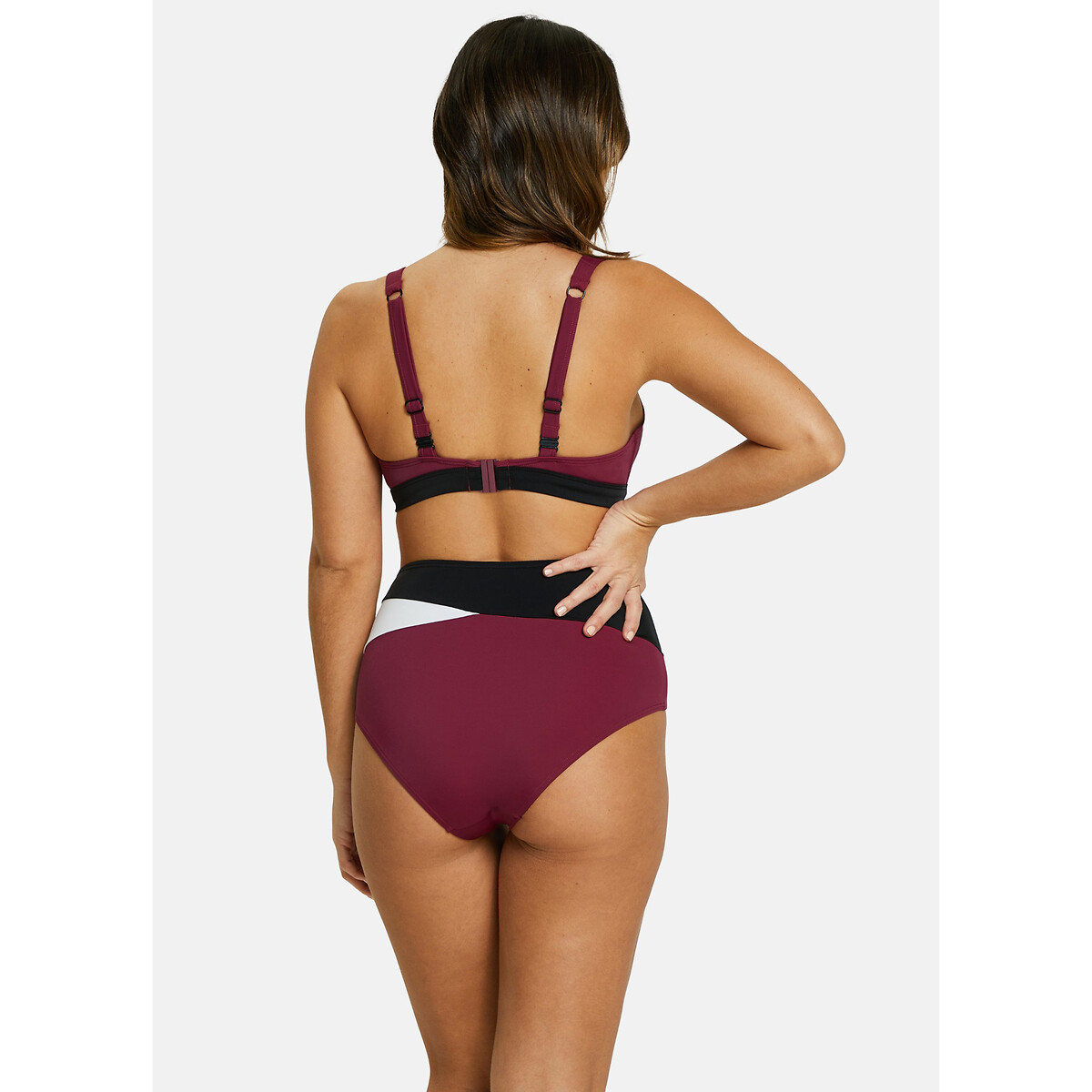 Beyond The Beach Full Bikini Bottoms with High Waist plum, SANS COMPLEXE