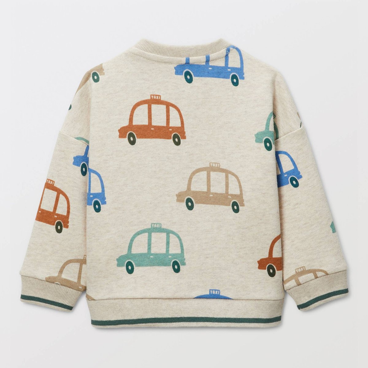 Sweat imprimé en coton BIO GOTS beige melange, BOUT'CHOU