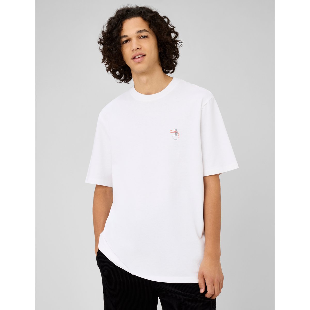 T-shirt imprimé devant/dos blanc, BZB