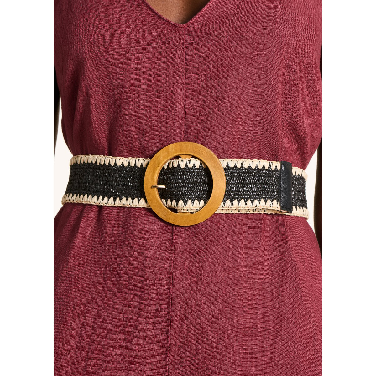 Ceinture large élastiquée noir, LA FEE MARABOUTEE