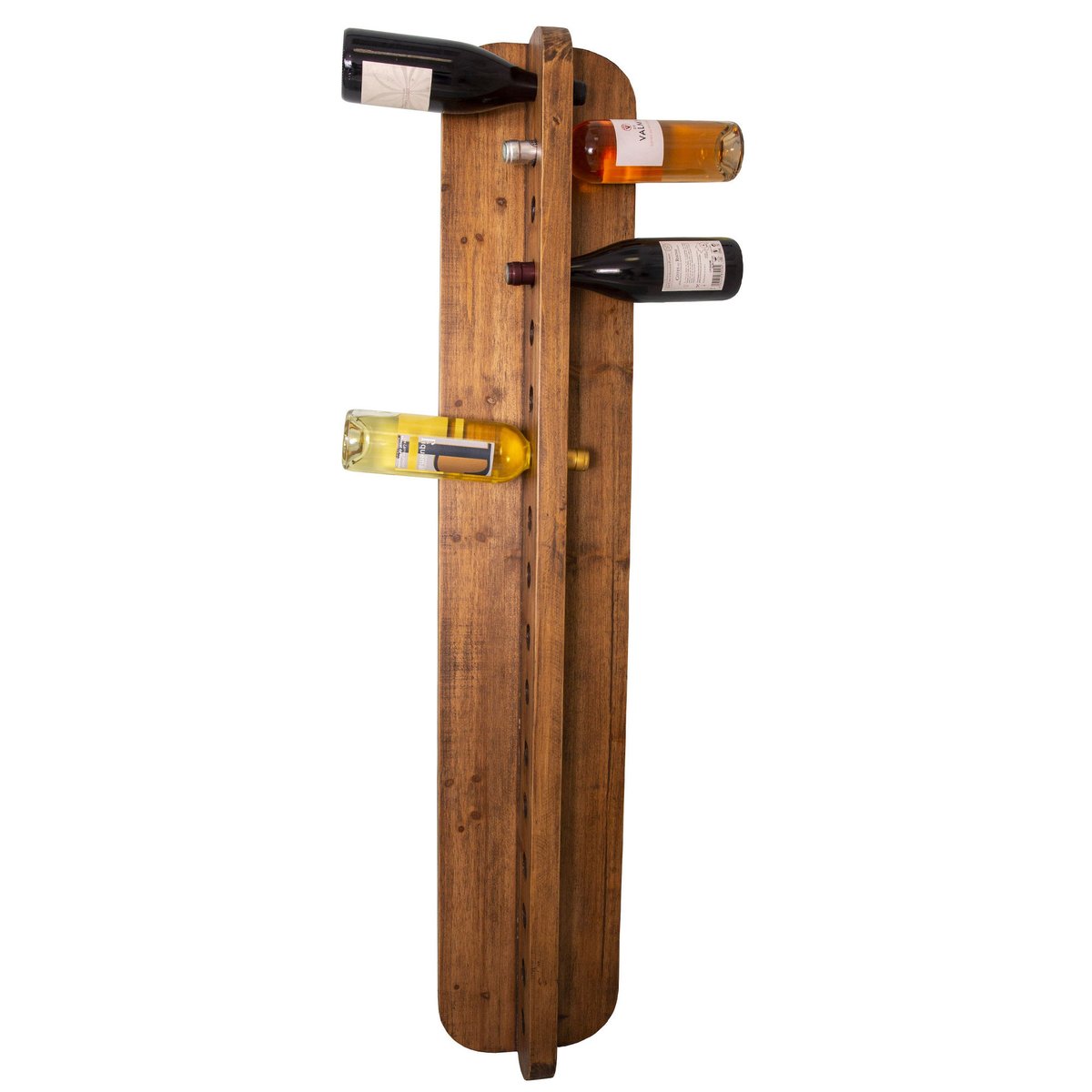 Porte-bouteille mural bois 17 bouteilles 26x14x136.5cm bois, WADIGA