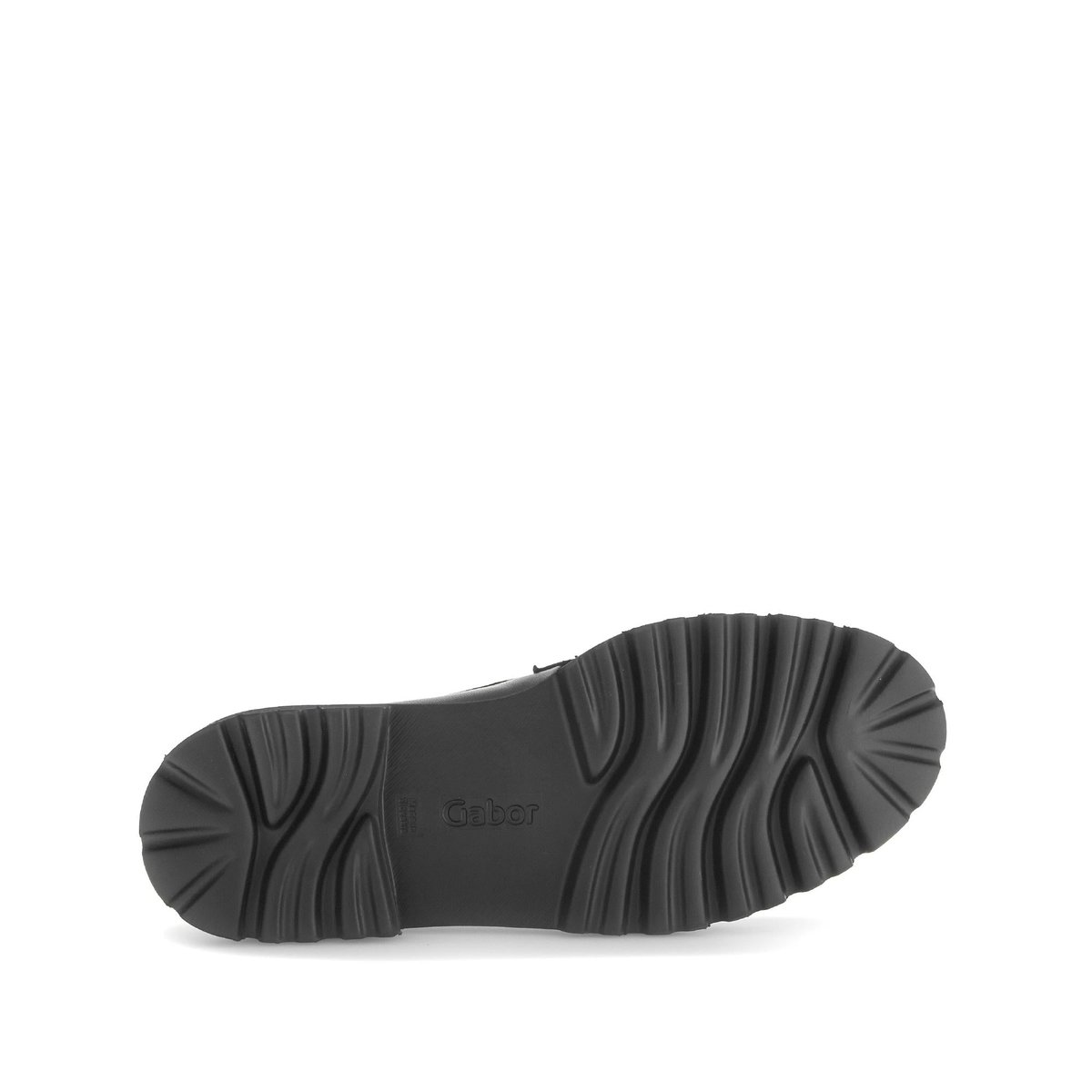 Mocassins en cuir lisse à talon décroché noir lisse, GABOR