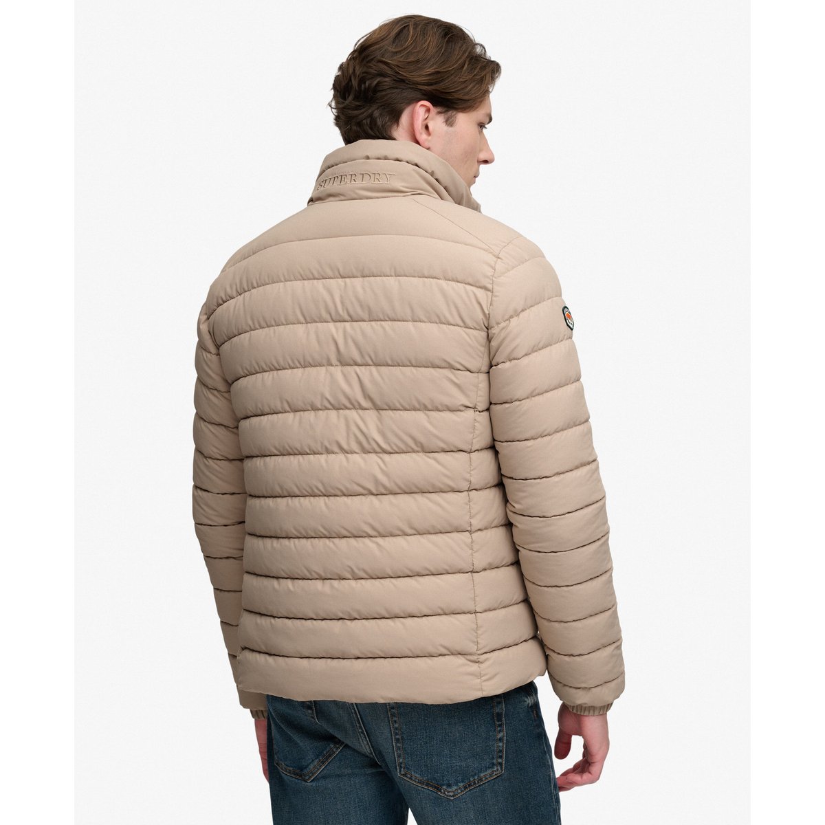 Doudoune Fuji Poids Moyen beige sarrasin, SUPERDRY