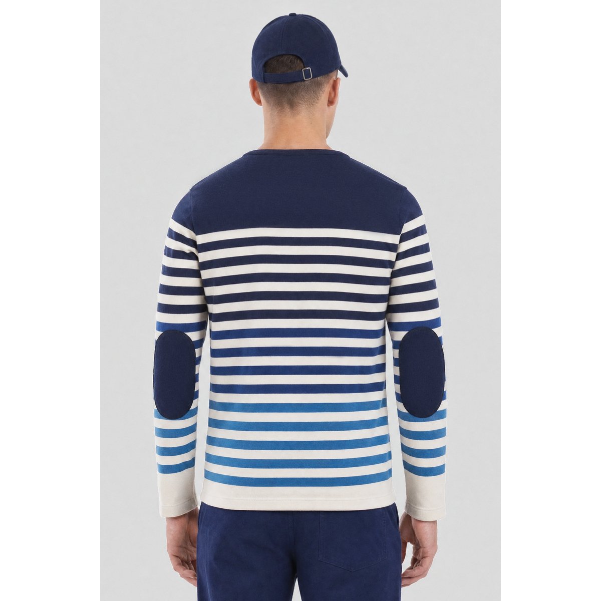 Marinière - coton épais marine deep/ nature/ iris/, ARMOR-LUX