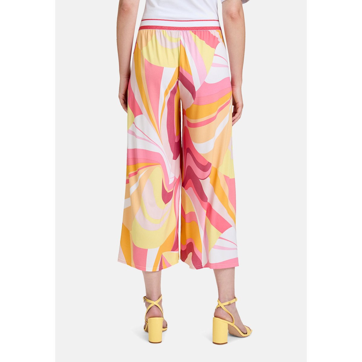 Jupe-culotte à taille élastique rosé/yellow, BETTY BARCLAY