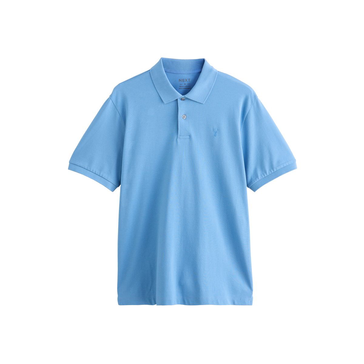 Polo En Piqué À Manches Courtes bleu, NEXT