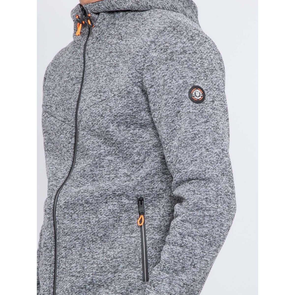 Sweat Zippé Capuche Walton gris, RITCHIE