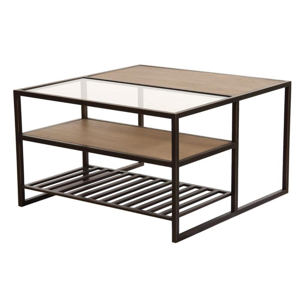 Table basse carrée - DEMEURE marron, INTERIOR'S