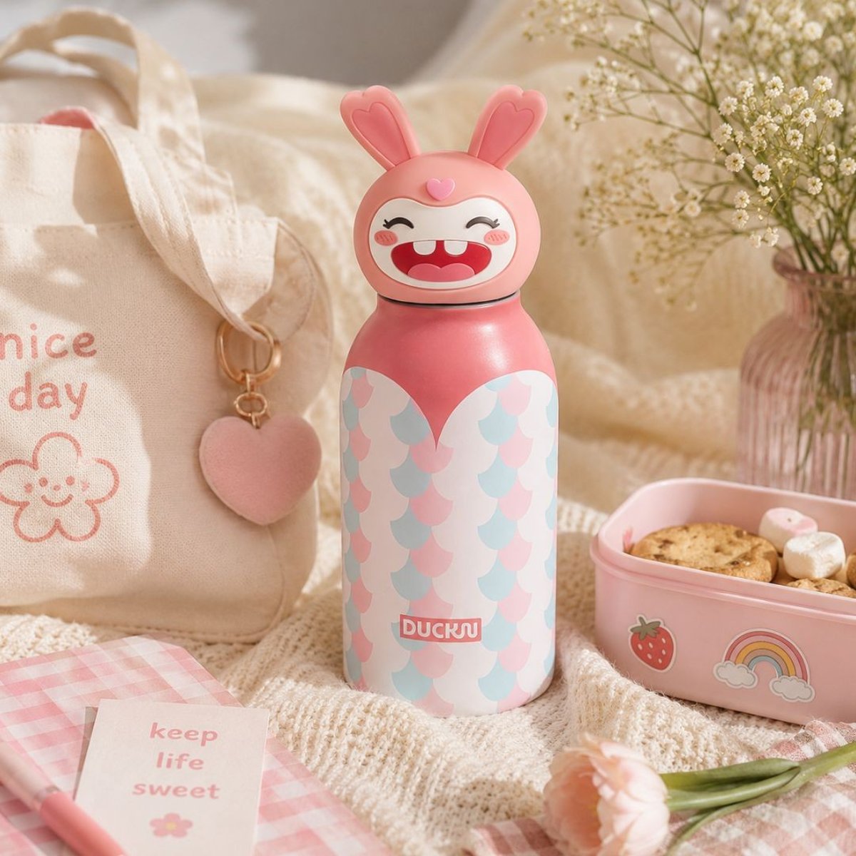 Gourde isotherme monstre rose, Mimiki rose, ARTIME