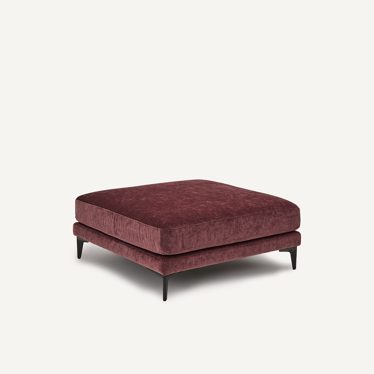 Poggiapiedi in misto velluto, MODERNISTE, design di Emmanuel Gallina prugna, AM.PM X EMMANUEL GALLINA