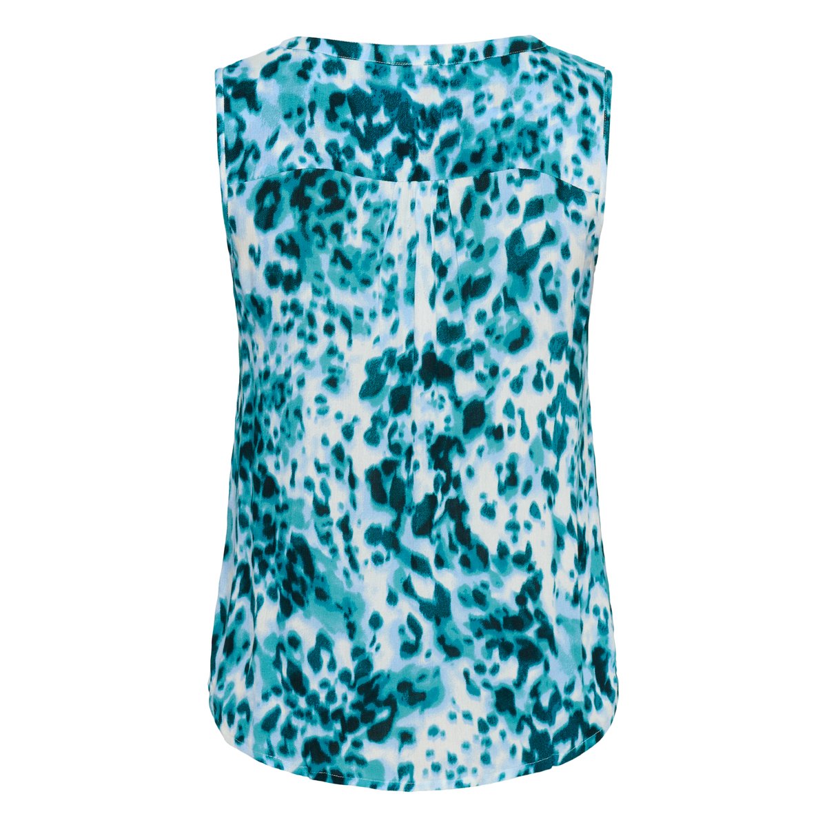 Top bleu teal leopard print, KAFFE CURVE
