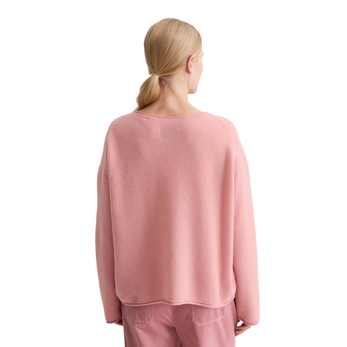 Pull oversized en laine d'agneau moelleuse rose, MARC O'POLO