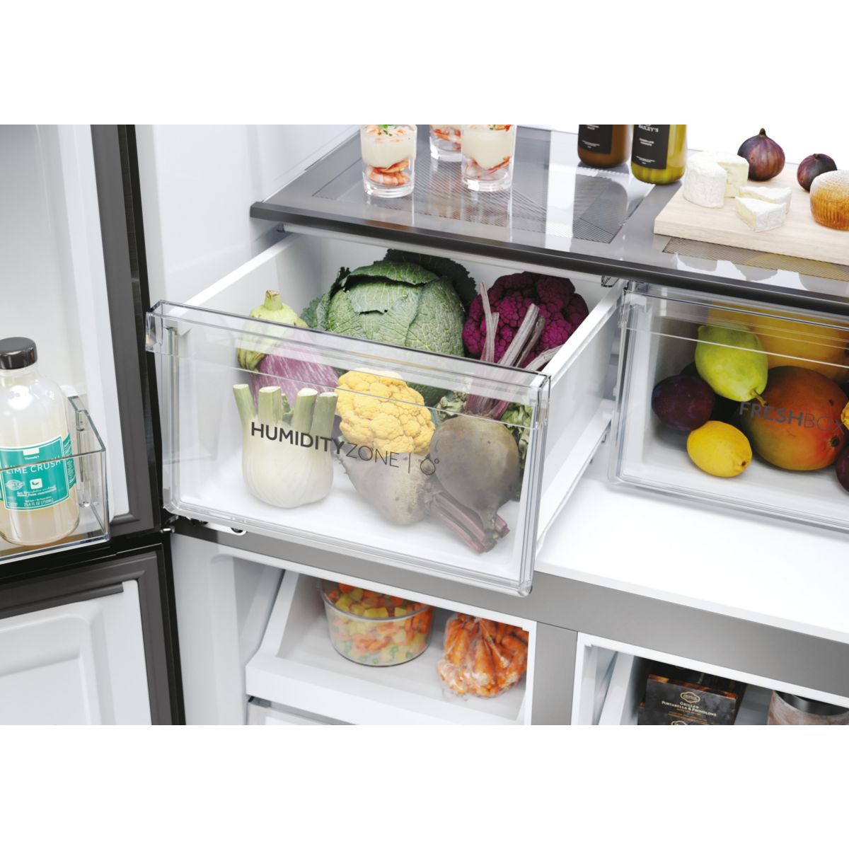 Réfrigérateur multi portes HCR7818DNMM couleur unique, HAIER