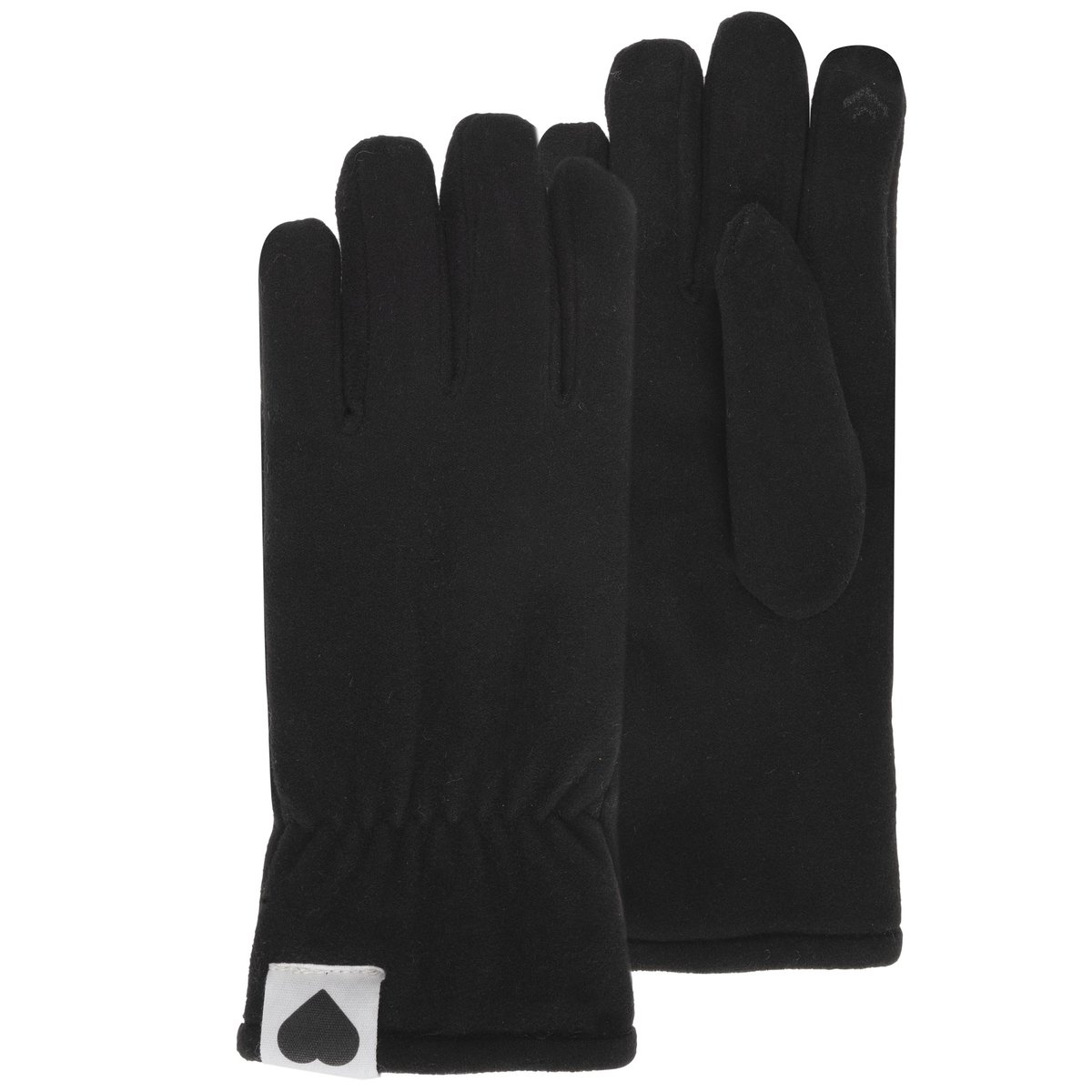 Gants polaire lycra smartouch doublés imitation fourrure noir, ISOTONER