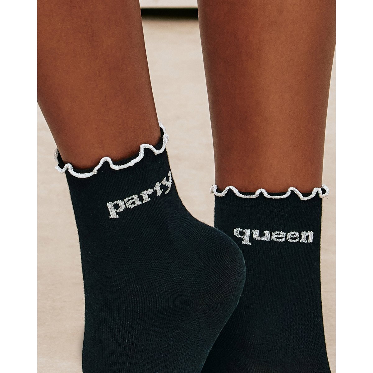 Chaussettes à message PARTYQUEENIZ noir, UNDIZ