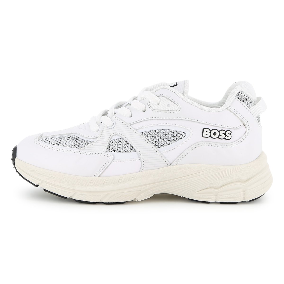 Baskets basses à lacets blanc, BOSS KIDSWEAR