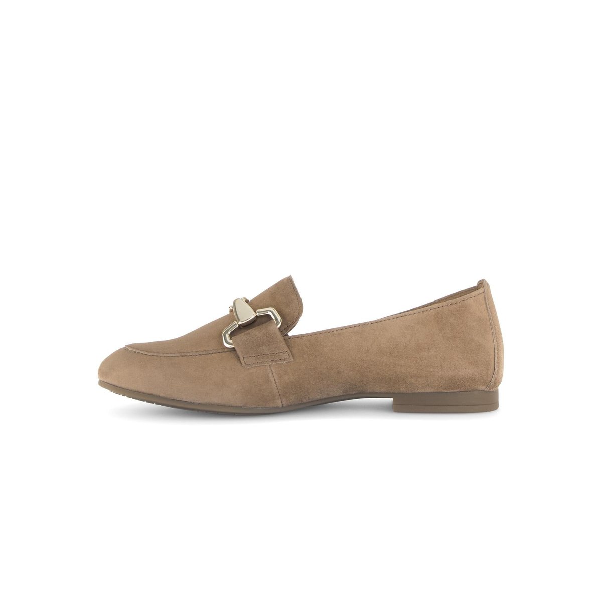 Mocassins en cuir à talon décroché marron, GABOR
