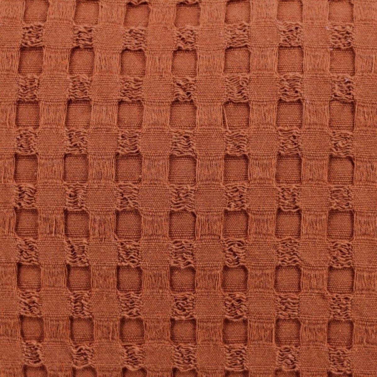 Coussin en tissu gauffré 45x45cm orange, ORNAMI