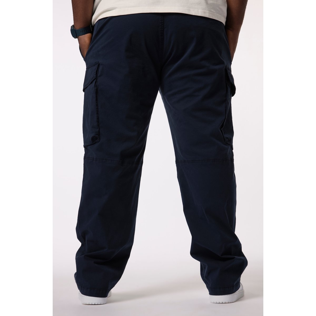 Pantalon cargo, spécial ventre fort marine foncé, STHUGE