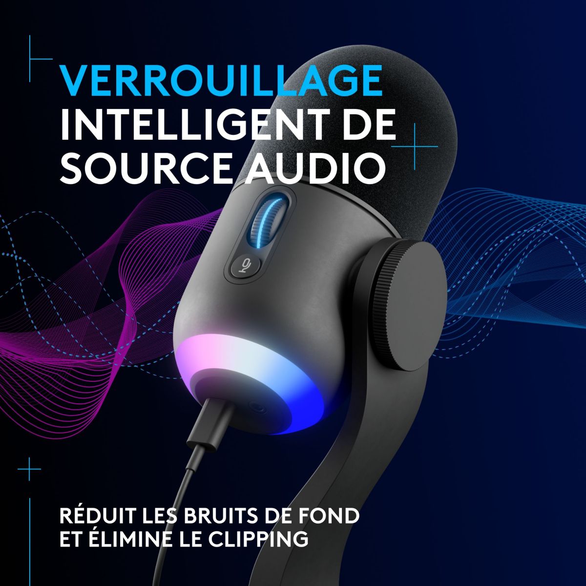 Micro Gamer YETI GX RGB Dynamic noir, LOGITECH