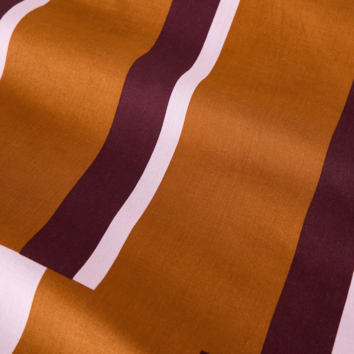 Taie d'oreiller en coton, imprimé géométrique, STUBBE caramel/lilas/prune, LA REDOUTE INTERIEURS