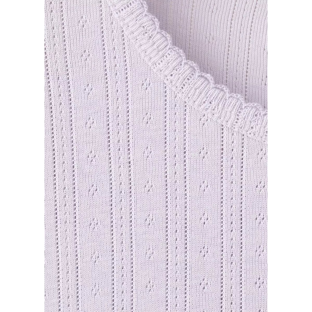 Pyjama court maille côtelée lilas, MANGO KIDS